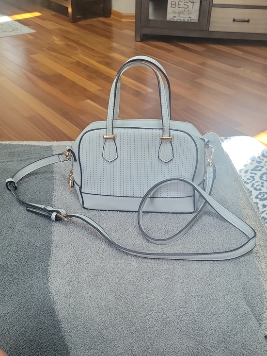 Urban Expressions Handbags - Structured Baby Blue Mini Satchel Bag with Detachable Strap